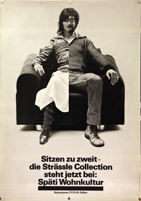 Plakat - Sitzen zu zweit. Strässle Collection