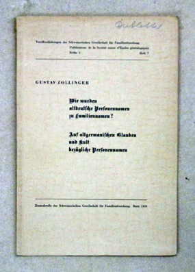 Wie wurden altdeutsche Personennamen zu Familiennamen?