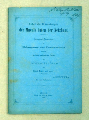 Ueber die Erkrankungen der Macula lutea der Netzhaut