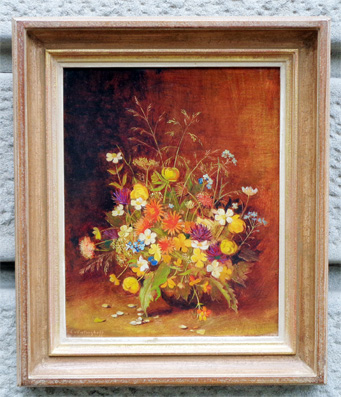 Blumenstrauss auf Lwd.