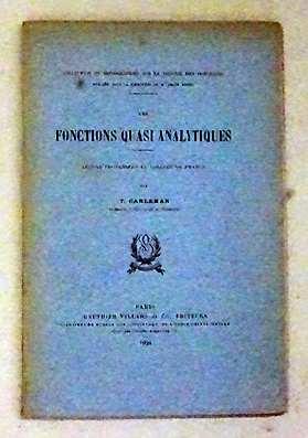 Fonctions quasi analytiques