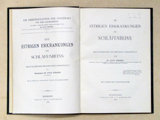 Die eitrigen Erkrankungen des Schläfenbeins