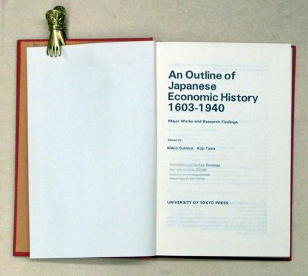 An Outline of Japanese Economic History 1603 - 1940