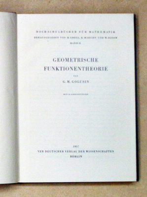 Geometrische Funktionentheorie