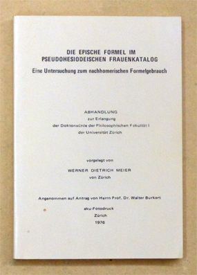 Die epische Formel im pseudohesiodeischen Frauenkatalog