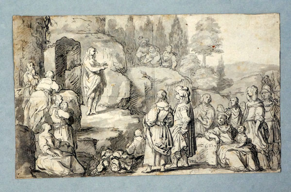 Johannes der Täufer predigend.