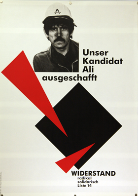 Plakat - Unser Kandidat Ali ausgeschafft