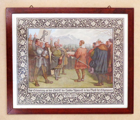 Zur Erinnerung an den Eintritt des Landes Appenzell in den Bund der Eidgenossen 1513 - 1913