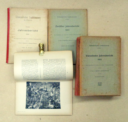 [Konvolut von 18 Jahresberichten der Jahre 1901 - 1919 (in 18 Bden.). «Dem Departement des Innern der schweizer. Eidgenossenschaft erstattet im Namen der eidgenössischen Landesmuseums-Kommission» u. ä. Untertitel)]