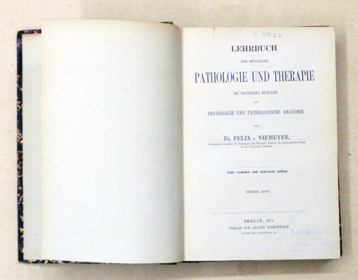 Lehrbuch der speciellen Pathologie und Therapie