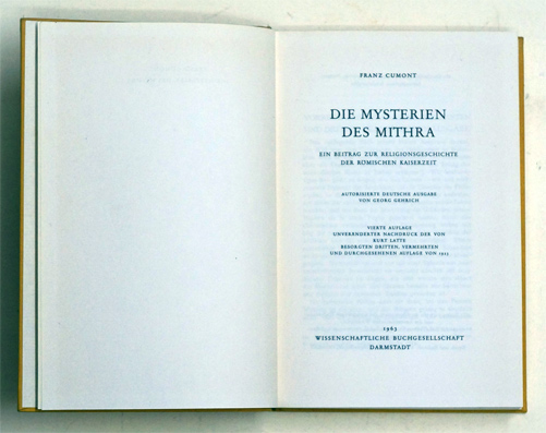 Die Mysterien der Mithra