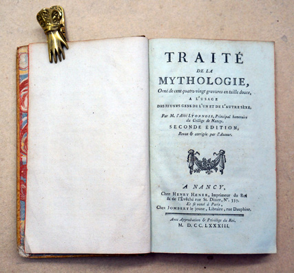 Traité de la mythologie, orné de cent quatre-vingt gravures en taille douce, à l’usage des jeunes gens de l’un et de l’autre sexe