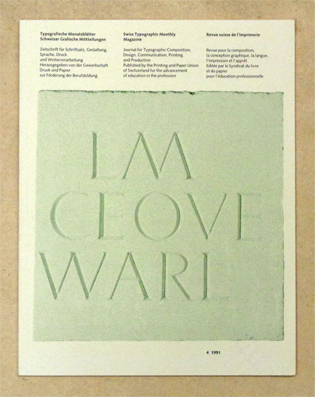 Typografische Monatsblätter TM. Schweizer Grafische Mitteilungen SGM. Revue suisse de l‘imprimerie RSI. Swiss Typographic Monthly Magazine