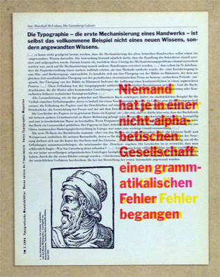 Typografische Monatsblätter TM. Schweizer Grafische Mitteilungen SGM. Revue suisse de l‘imprimerie RSI. Swiss Typographic Monthly Magazine