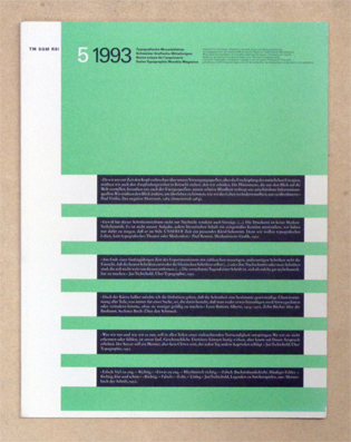 Typografische Monatsblätter TM. Schweizer Grafische Mitteilungen SGM. Revue suisse de l‘imprimerie RSI. Swiss Typographic Monthly Magazine