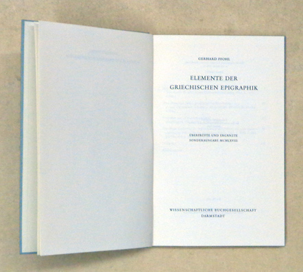 Elemente der griechischen Epigraphik