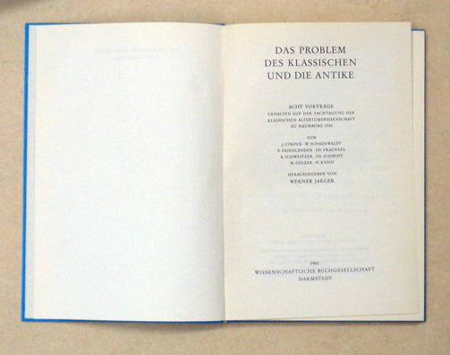 Das Problem des Klassischen und die Antike