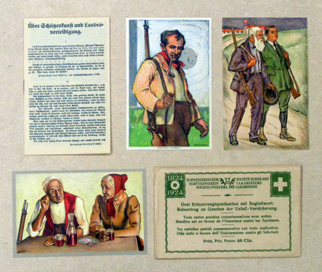 Drei Erinnerungspostkarten mit Begleitwort