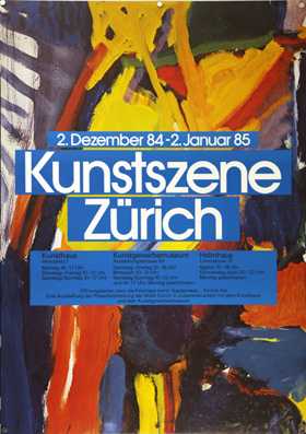 Plakat - Kunstszene Zürich 1984/85