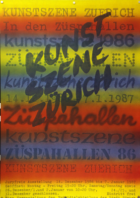 Plakat - Kunstszene Zürich 1986