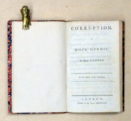 Corruption. A mock heroic. In four cantos. By the author of the Consultation