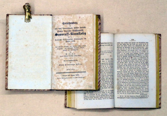 Correspondenz des Kais. Russ. Generalissimus, Fürsten Italiisky Grafen Alexander Wassiljewitsch Suworoff-Rimniksky über die Russisch-Oestreichische Kampagne im Jahre 1799