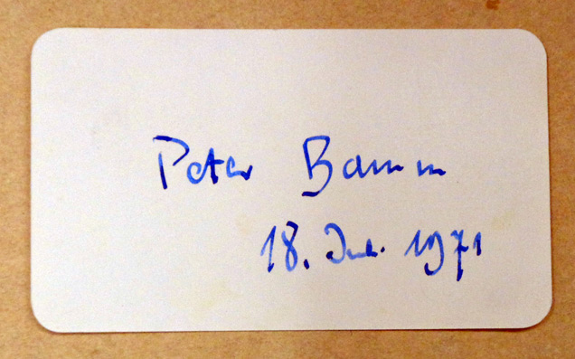 Signatur auf einem Lesezeichen des Ex Libris Verlages