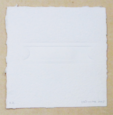 Prägedruck auf Büttenpapier