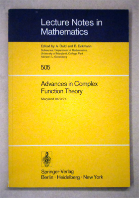 Advances in Complex Function Theory