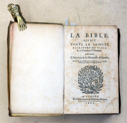 La Bible, qui est toute la saincte escriture du vieil & du nouveau testament