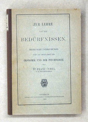 Zur Lehre von den Bedürfnissen