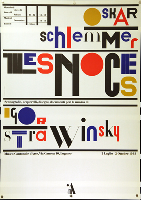 Plakat - Oskar Schlemmer - Les Noces - Igor Strawinsky 