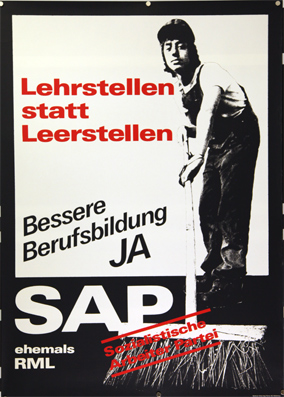 Plakat - Lehrstelle statt Leerstellen