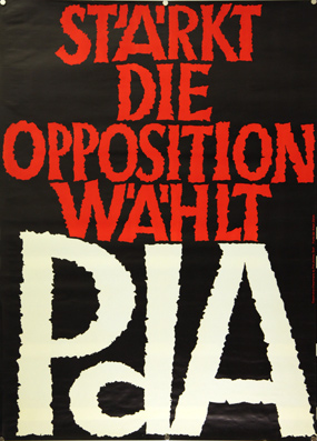 Plakat - Stärkt die Opposition wählt PdA