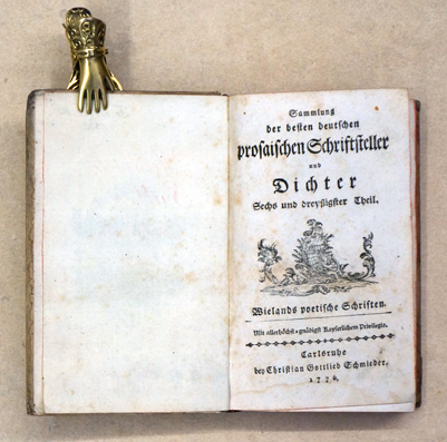 Wielands Sammlung poetischer Schriften. Erster Theil [von 3 Teilen]