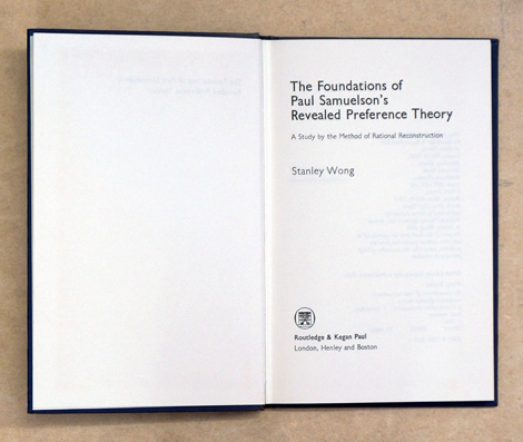 The Foundations of Paul Samuelson’s Revealed Preference Theory