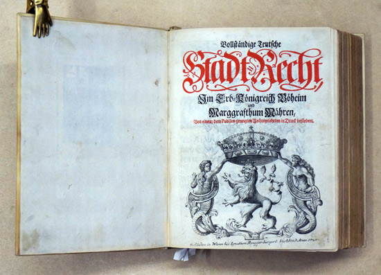 Vollständige Teutsche Stadt-Recht, Im Erb-Königreich Böheim und Marggrafthum Mähren