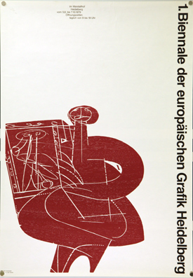 Plakat - HAP Grieshaber - 1. Biennale der europäischen Grafik Heidelberg