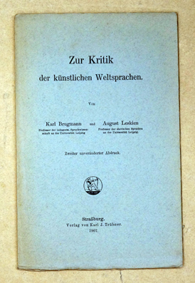Zur Kritik der künstlichen Weltsprachen
