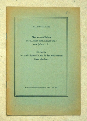 Namenkundliches zur Lüener Stiftungsurkunde vom Jahre 1084