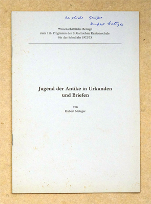 Jugend der Antike in Urkunden und Briefen