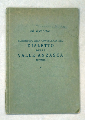 Contributo alla conoscenza del dialetto della Valle Anzasca, Novara
