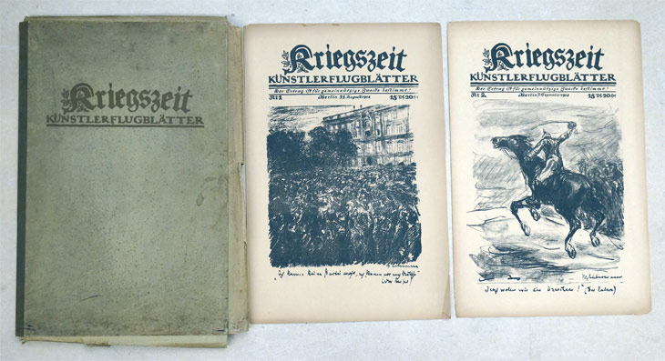 Kriegszeit -  Künstlerflugblätter. Nr. 1-65 (Doppelnummern 18/19 und 64/65, compl.)