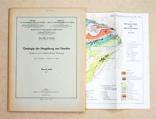Geologie der Umgebung von Yverdon (Jurafuss und Mittell.Molasse).