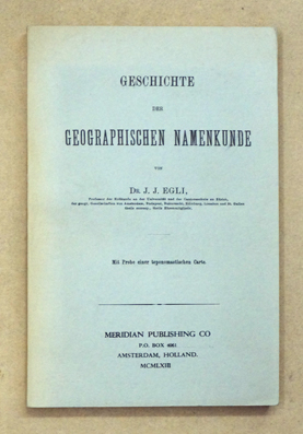 Geschichte der Geographischen Namenkunde.