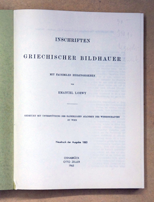 Inschriften griechischer Bildhauer