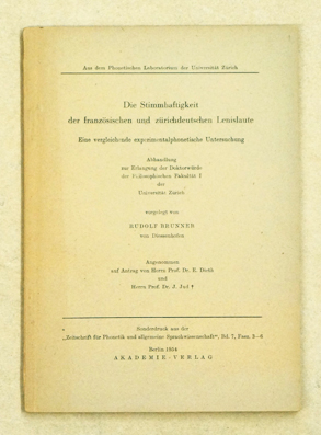 Die Stimmhaftigkeit der französischen und zürichdeutschen Lenislaute