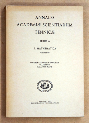 Annales Academiae scientiarum Fennicae. Sectio A. Mathematica