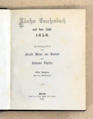 Zürcher Taschenbuch auf das Jahr 1858