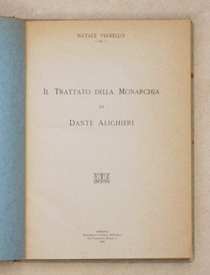 Il Trattato della monarchia di Dante Alighieri